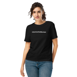 #ClimbYourOwnMountain Tee — Women's Black